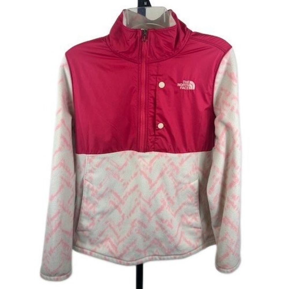 The North Face Pink Fleece Pullover Jacket Quarter Zip Women's‎ Size Large